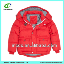 red color shiny ultralight kids duck down jackets
